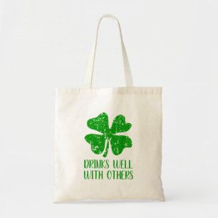 Anpassningsbar grönt schamprock St patrick's day Tygkasse