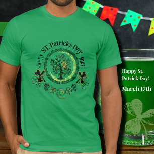 Anpassningsbar Grönt Sharmrock Livets träd T Shirt