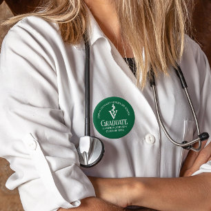 Anpassningsbar Grönt Veterinary School Student Nam Knapp