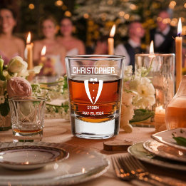 Anpassningsbar Groom eller Groomsman whiskey glass
