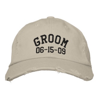 Anpassningsbar groom Embroiderad Hat Broderad Keps