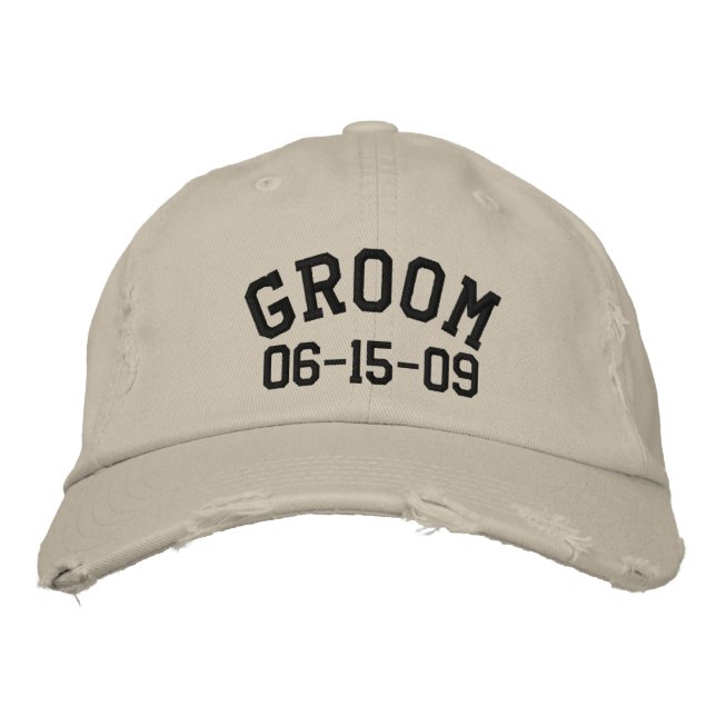 Anpassningsbar groom Embroiderad Hat Broderad Keps (Framsida)