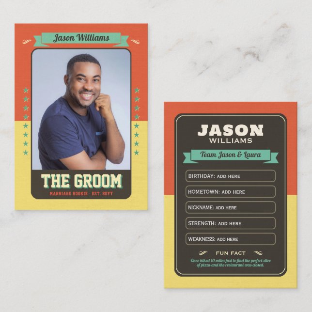 Anpassningsbar Groom Trading Cars, Roligt Wedor Fa (Fram/baksida)