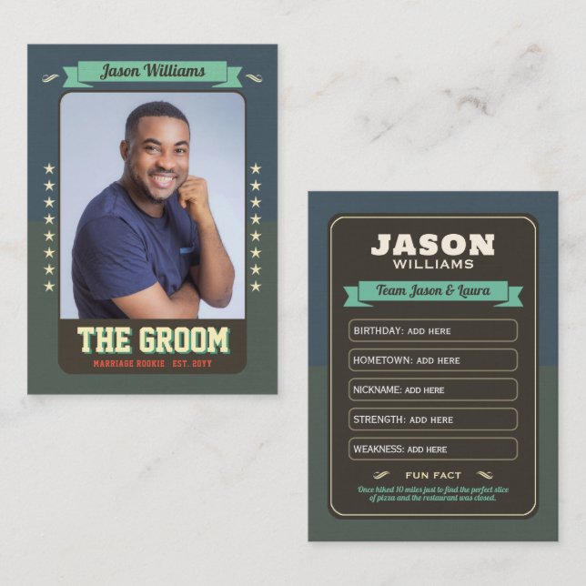 Anpassningsbar Groom Trading Cars, Roligt Wedor Fa (Fram/baksida)