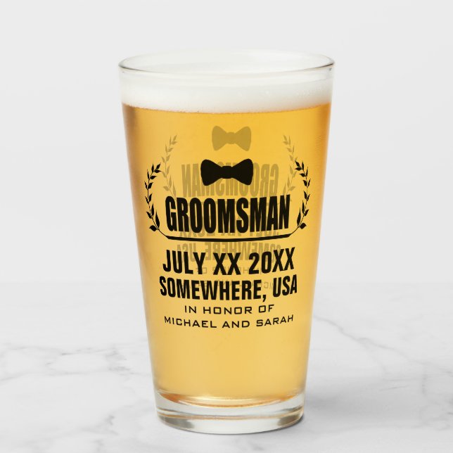 Anpassningsbar Groomsman Glaskopp (Framsida fylld)