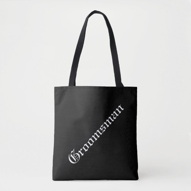 Anpassningsbar Groomsman Tote Bag Tygkasse (Framsida)