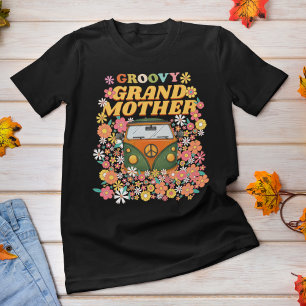 Anpassningsbar Groovy Hippie Mamma Grand Morsa Mor T Shirt