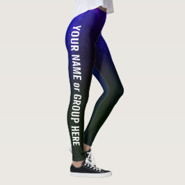 Anpassningsbar Group Namn & Text Women's Leggings
