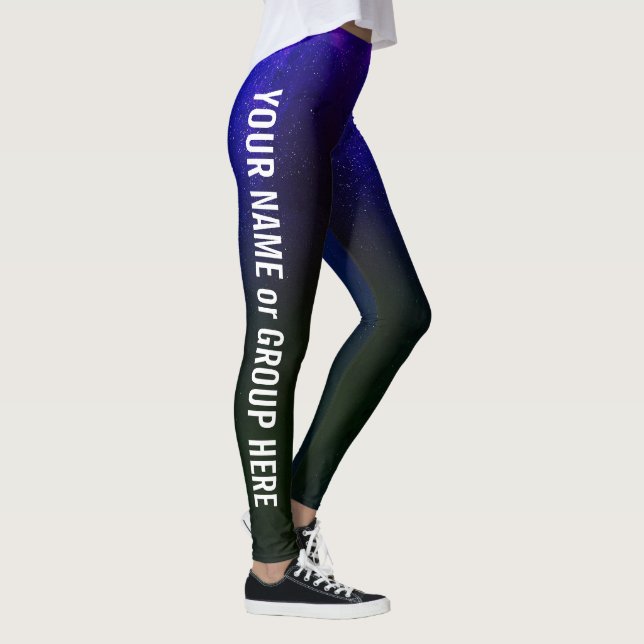 Anpassningsbar Group Namn & Text Women's Leggings (Höger)