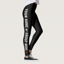 Anpassningsbar Group Namn & Text Women's Leggings