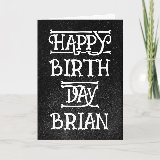 Anpassningsbar Grunge Birthday Card Kort (Framsida)