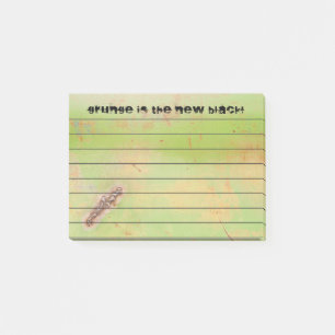 Anpassningsbar Grunge Welded Metall Grönt Rusty P Post-it Block