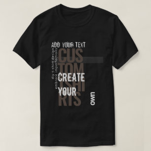 Anpassningsbar Grungy Messy Typography Art 90's De T Shirt