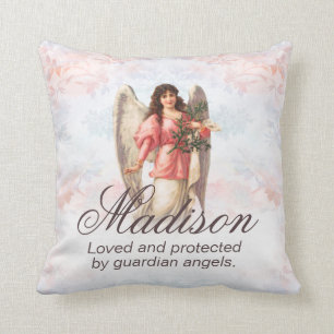 Anpassningsbar Guardian Angel Add Namn Dekorativ k Kudde