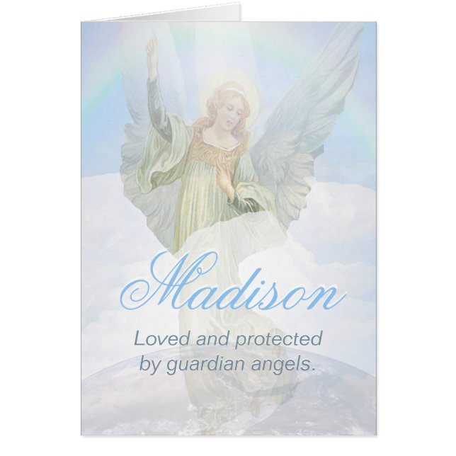 Anpassningsbar Guardian Angel Hälsningskort (Framsidan)