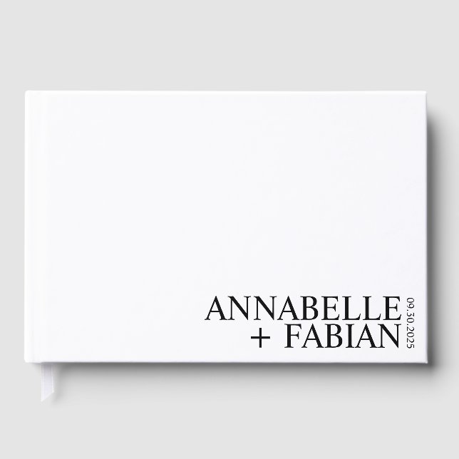 Anpassningsbar Guest Bok, Personlig Luxury Bröllop Gästböcker (Framsida)