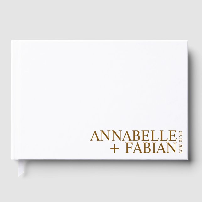Anpassningsbar Guest Bok, Personlig Luxury Bröllop Gästböcker (Framsida)