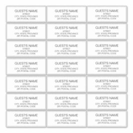 Anpassningsbar Guests Adressetiketters Black and W Klistermärken