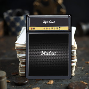 Anpassningsbar Guitar Amp Musician Guitarist Rock Casinokort