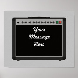 Anpassningsbar Guitar Amplifier Rock and roll Thme Poster