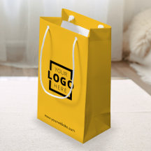 Anpassningsbar gul shopping med eget företagslogo