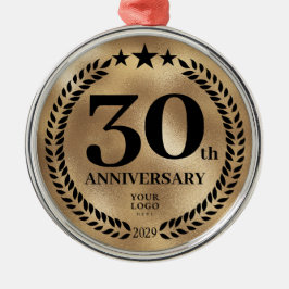 Anpassningsbar Guld 30-årsdagen - julafton - Busin Julgransprydnad Metall