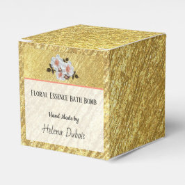 Anpassningsbar Guld & Blommigt Bath Bomb Product | Presentaskar