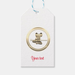 Anpassningsbar Guld God jul Presentetikett