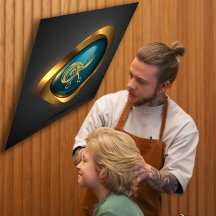 Anpassningsbar Guld Logotyp Hairdresser Profession