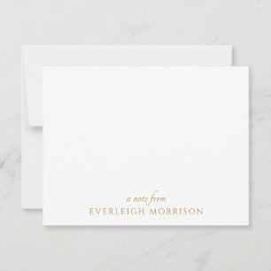 Anpassningsbar Guld Modern minimalistisk antecknin Anteckningskort