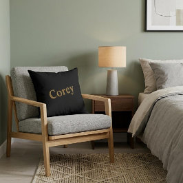 Anpassningsbar Guld Namn Dekorativ kudde