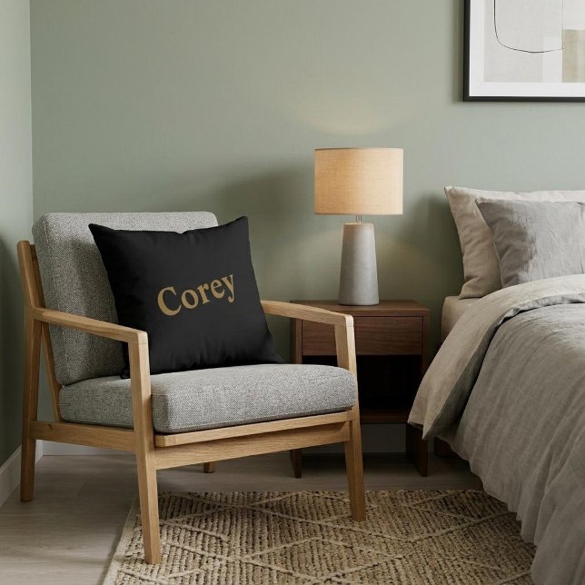 Anpassningsbar Guld Namn Dekorativ kudde (Skapare uppladdad)