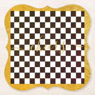 Anpassningsbar Guld Porlien kan kontrollera hemdek Underlägg Papper