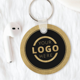 Anpassningsbar Guld PR Business Logotyp Branded Nyckelring