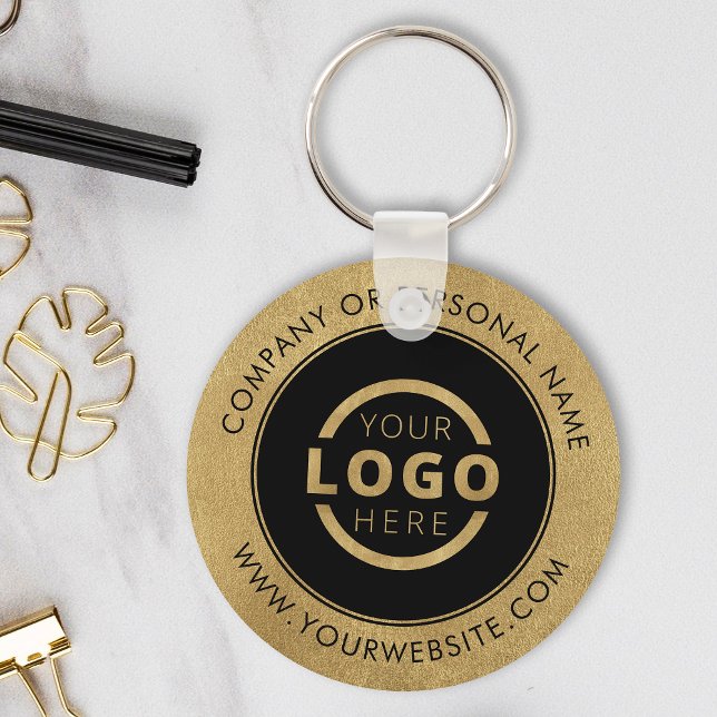 Anpassningsbar Guld PR Business Logotyp Branded Nyckelring (Skapare uppladdad)