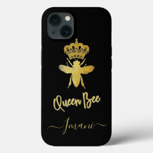 Anpassningsbar Guld QUEEN BEE Black Mobil Holder 1