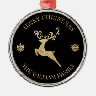 Anpassningsbar Guld rener God jul Ornament