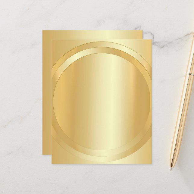 Anpassningsbar Guld ser glamorös mall Lägg till te (Fram/Back In Situ)