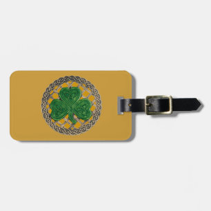 Anpassningsbar Guld Shamrock Celtic Knogs Luggage  Bagagebricka