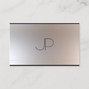 Anpassningsbar Guld Silver ser modern Elegant i Mo Visitkort