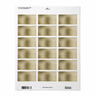 Anpassningsbar Guld Texturerad metallisk sökmall Adressetikett