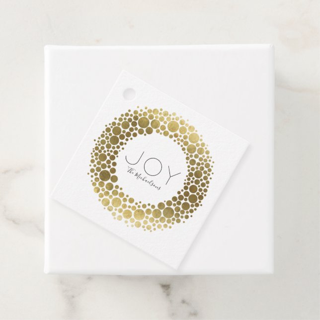 Anpassningsbar Guldblomma Juli Helgdag Gåvor Etiketter (På plats)