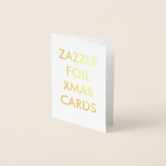 Anpassningsbar guldjulkort folierat kort