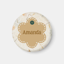 Anpassningsbar gullig ört brun gräns i blommigt fo