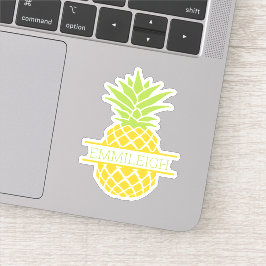 Anpassningsbar Gult Grönt  Ananas Klistermärken