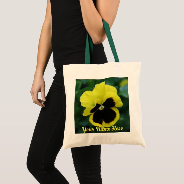 Anpassningsbar Gult Pansy Flower Tygkasse (Framsida (produkt))