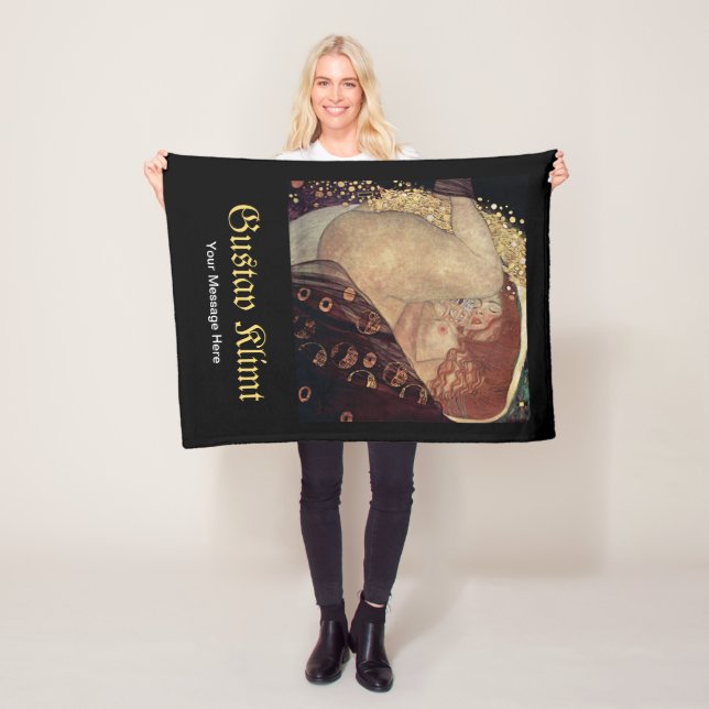Anpassningsbar Gustav Klimt Danae berömd tavla Gif Fleecefilt (På plats)