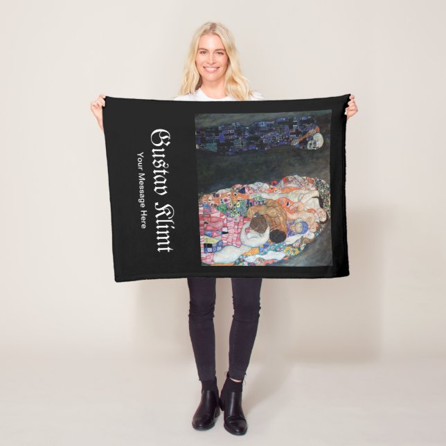 Anpassningsbar Gustav Klimt Död och berömd av liv Fleecefilt (På plats)