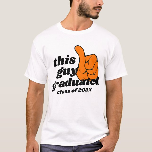 Anpassningsbar Guy Gal Grad Student Tee, Funny Stu T Shirt (Framsida)