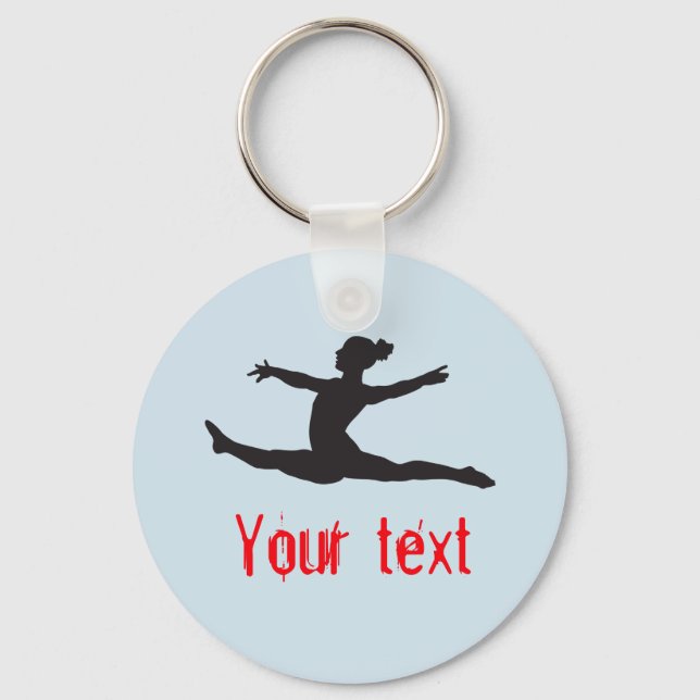 Anpassningsbar Gymnastics Dance Cheer Keychains Nyckelring (Framsida)